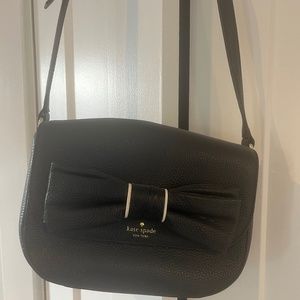 Kate spade black leather bag purse crossbody